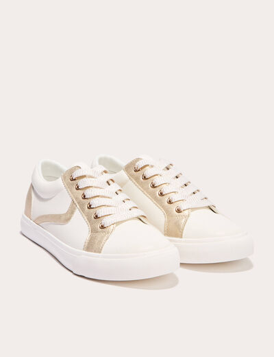 Sneakers plates ecru femme