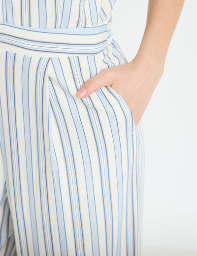 Combinaison large col am&eacute;ricain blanc femme