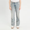 Jeans droit 5 poches denim bleach femme