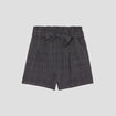 Short droit ceinturé noir femme