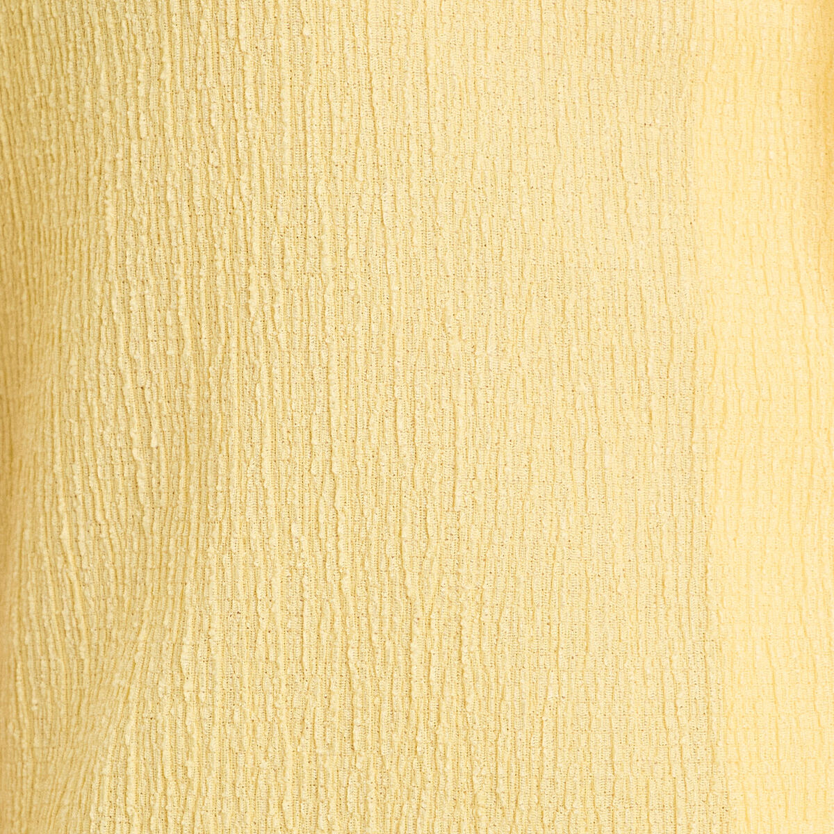 Blouse nouée brodée jaune clair femme