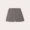 Short large avec pinces gris foncé femme