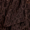 Blouse droite col montant dentelle marron fonc&eacute; femme
