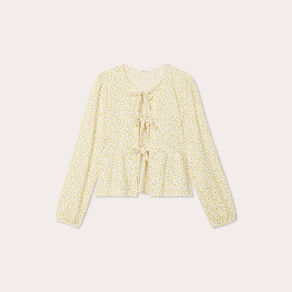 blouse nouee manches longues blanc femme Blouse nouée manches longues blanc femme
