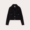 Veste droite boutonnée noir femme