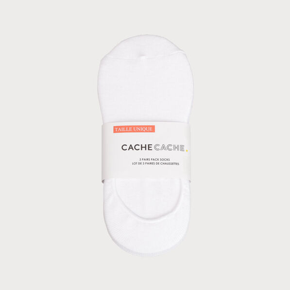 Lot 3 paires couvre pieds blanc femme
