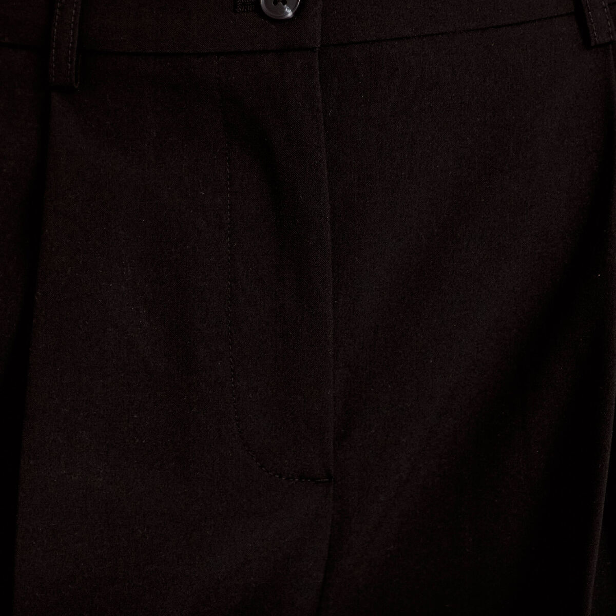 Pantalon large &agrave; pinces noir femme