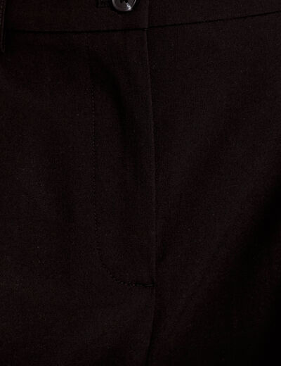 Pantalon large &agrave; pinces noir femme