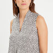 Blouse sans manches blanc femme