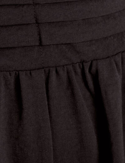 Combishort col en V noir femme