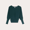 Pull manches chauves-souris vert foncé femme