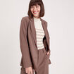 Veste esprit blazer droite taupe femme