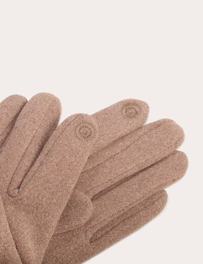 Gants fausse fourrure sable femme