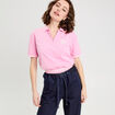 Polo manches courtes rose femme