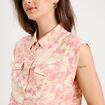 Chemise sans manches beige femme
