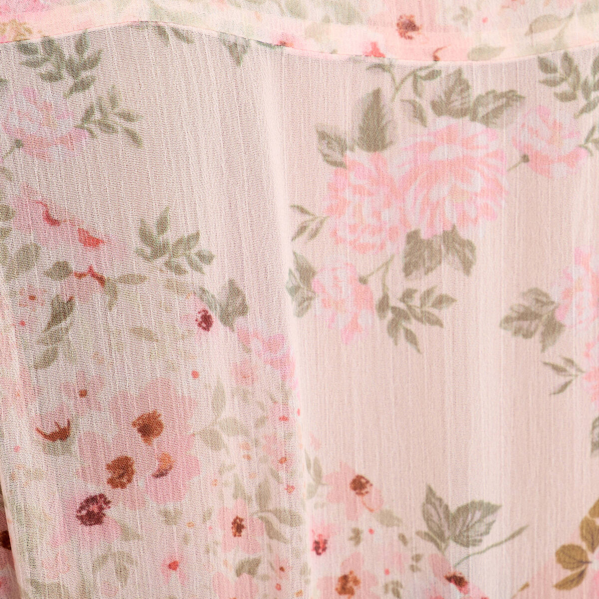 Robe midi évasée col en V rose pastel femme
