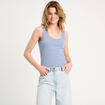 Débardeur bretelles larges bleu gris femme