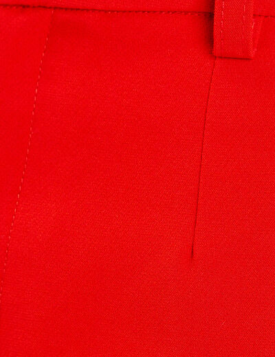Pantalon city large rouge femme
