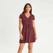 Robe patineuse ceinturée noir femme