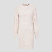 Robe pull droite sable femme