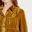 Chemise en velours vert olive femme