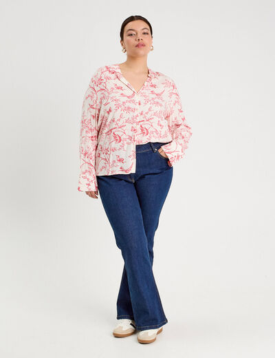 Chemise manches longues blanc femme