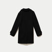 Manteau col classique manches longues noir femme
