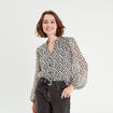 Blouse manches longues blanc femme