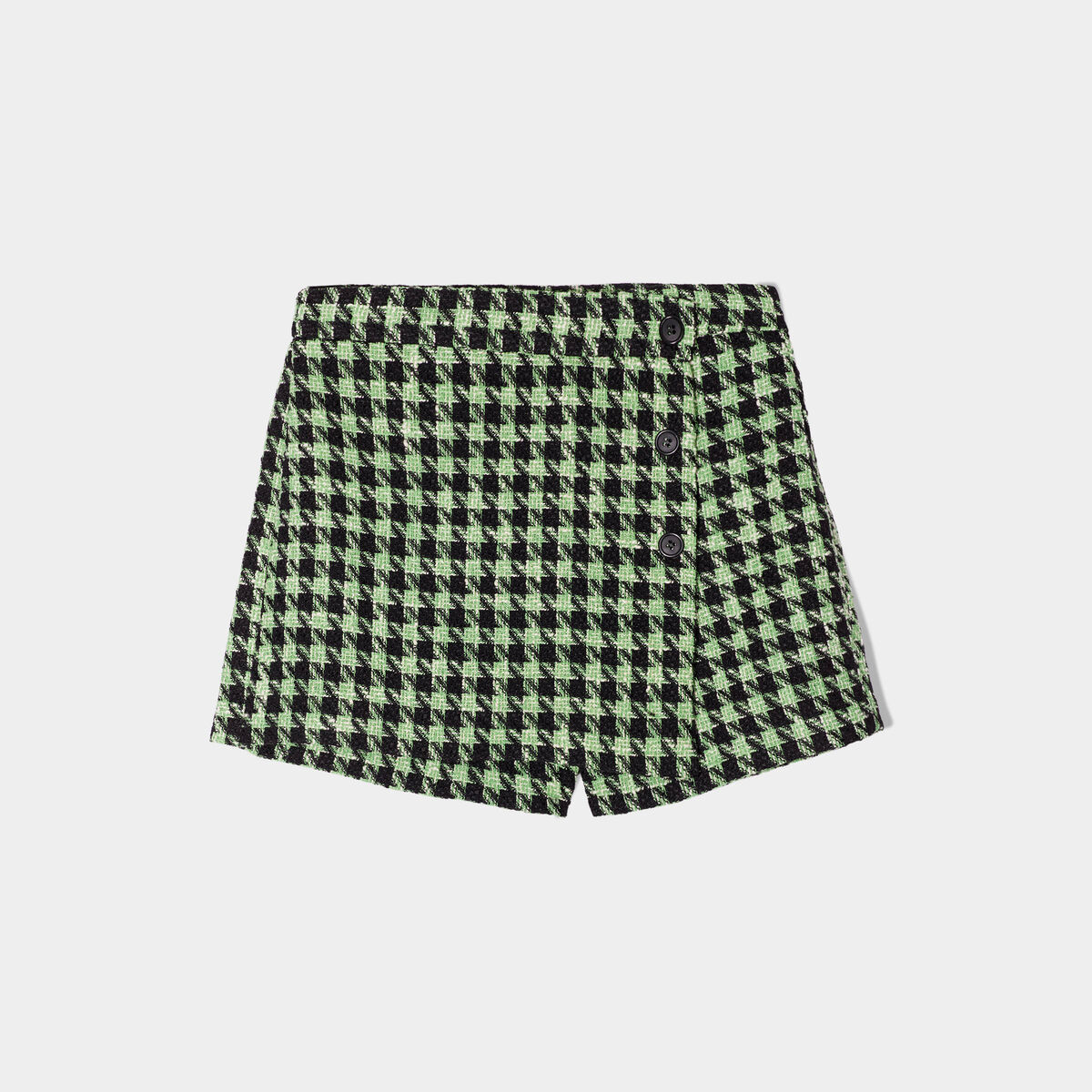 Jupe-short droite noir femme