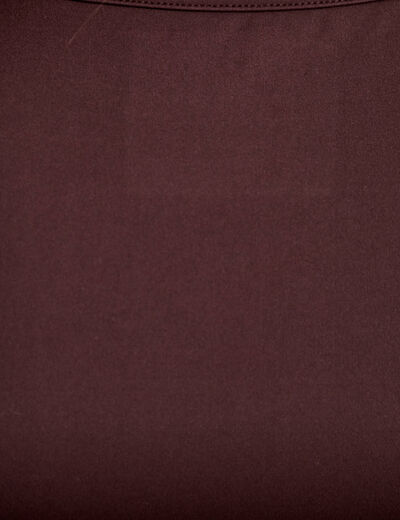 D&eacute;bardeur col rond marron fonc&eacute; femme