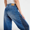 Jean wide leg taille basse denim double stone femme
