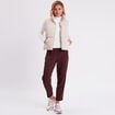 Pull avec col montant ecru femme