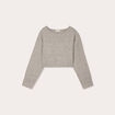 Pull cropped manches longues gris foncé femme