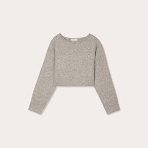 pull cropped manches longues gris fonce femme Pull cropped manches longues gris foncé femme