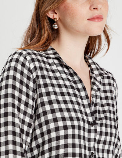 Chemise manches longues blanc femme