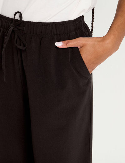 Pantalon large noir femme