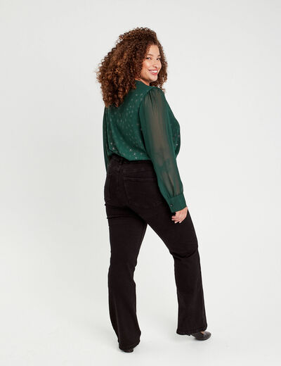 Jeans bootcut denim noir femme