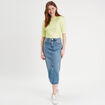 T-shirt manches courtes jaune fluo femme