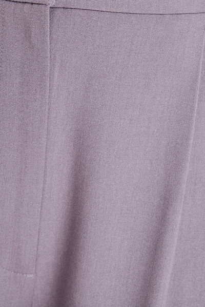 Pantalon city droit pinces gris foncé femme