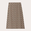 Jupe midi évasée blanc femme