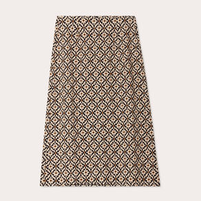 Jupe midi évasée blanc femme