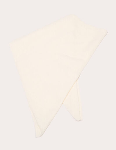 Foulard triangle ecru femme