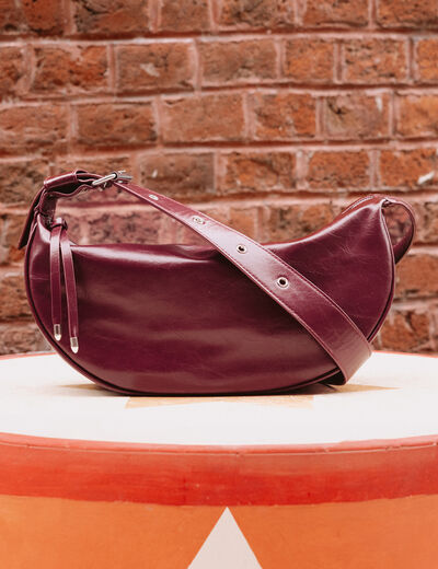 Sac banane bordeaux femme