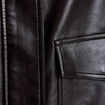Veste effet boule en similicuir noir femme