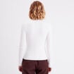 Pull avec col montant ecru femme