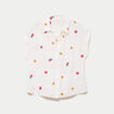 Blouse avec broderie blanc femme