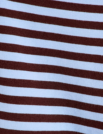 Pull col bateau manches longues bleu femme