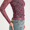 T-shirt manches longues rouge cerise femme