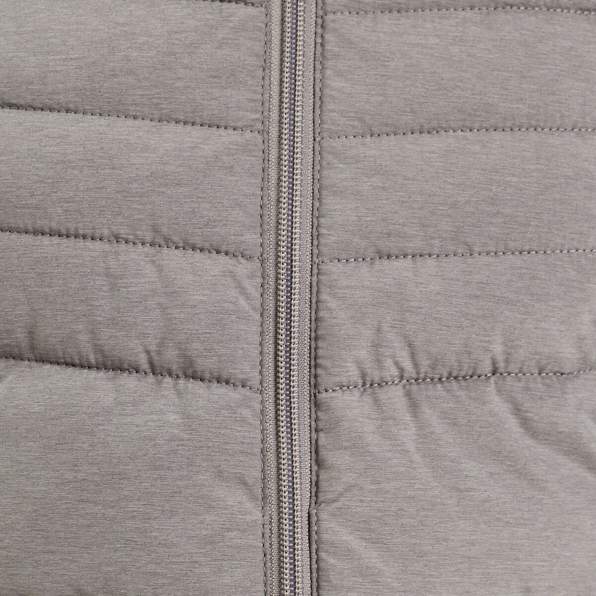 Doudoune ajustée à capuche gris clair femme