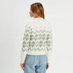 Pull col montant gris clair femme